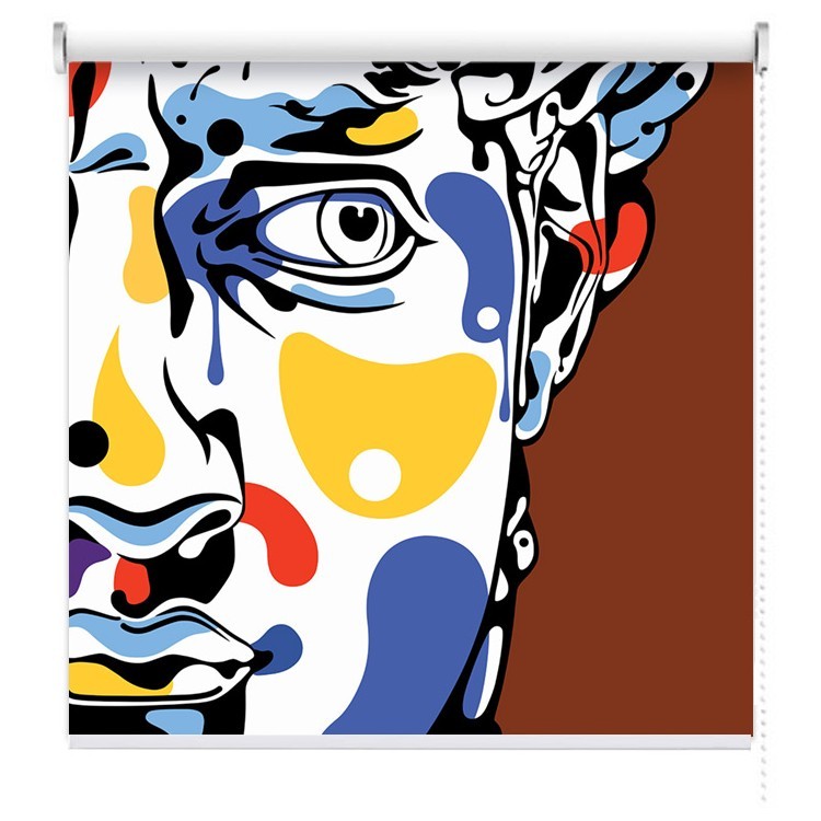 Ρολοκουρτίνα - Ρόλερ Σκίασης Άνθρωπος με χρώματα